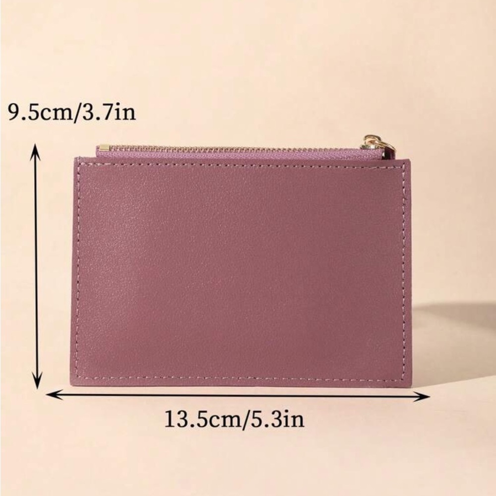 ⚠️Clearance❤️Solid Color Card Holder Red Violet Wallet - Picture 3 of 4